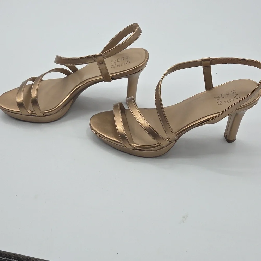 Elegant Naturalizer Bronze Strappy Heels - Picture 12 of 16